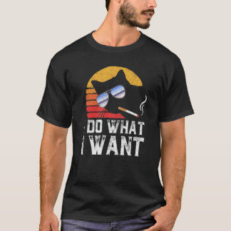 Camiseta Yo hago lo que quiero gafas de sol raras y retro d