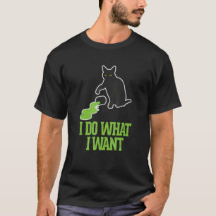 Camiseta Yo Hago Lo Que Quiero Gato Negro Gatito Gatito Dol