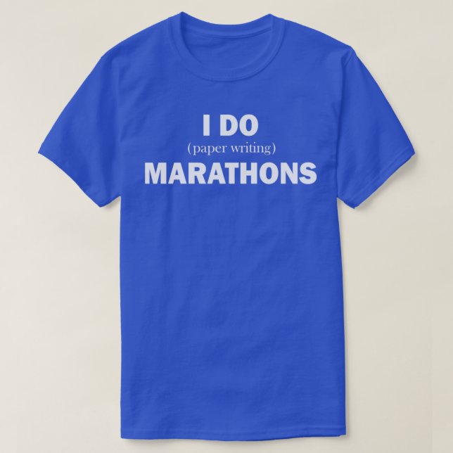 Camiseta Yo hago papel escribiendo maratones (Diseño del anverso)