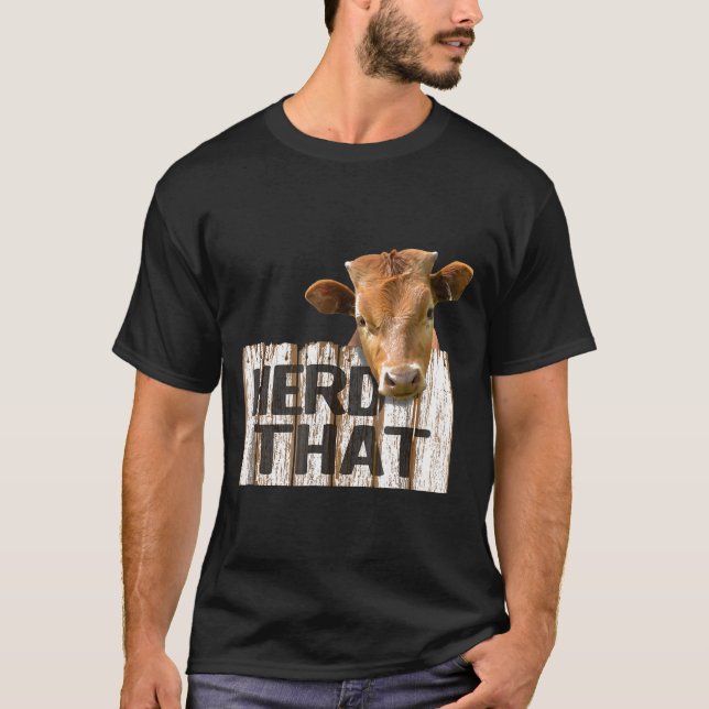 Camiseta Yo Herí Ese Gracioso Ganado De Tee De Vaca (Anverso)