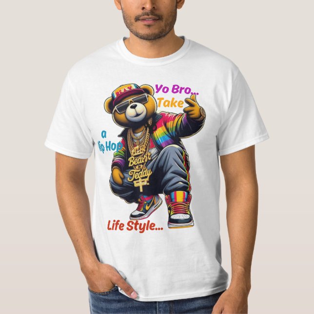 Camiseta "¡Yo hermano!" Abraza el estilo de vida de HipHop  (Anverso)