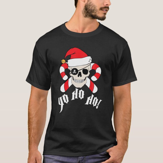 Camiseta Yo Ho Ho Christmas | Pirate Party Season Funny Gif (Anverso)