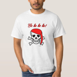 Camiseta Yo ho ho ho - Calavera de Navidad y huesos cruzado