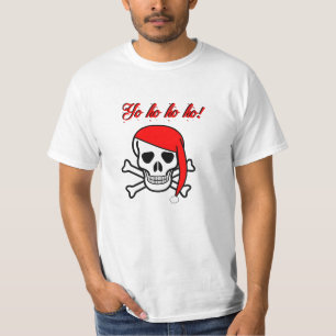 Camiseta Yo ho ho ho - Calavera de Navidad y huesos cruzado