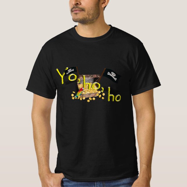 Camiseta YO HO HO Pirate Treasure Chest (Anverso)