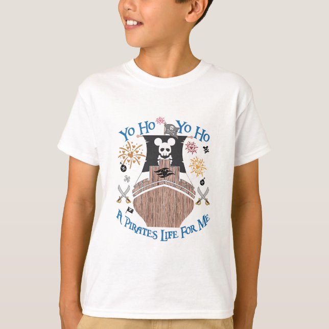 Camiseta Yo Ho Pirate Cruise A Pirate's Life For Me Family  (Anverso)