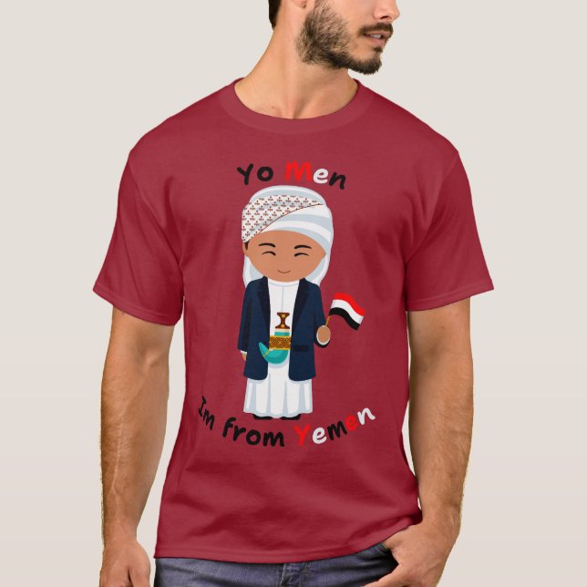 Camiseta YO HOMBRES - Soy De Yemen - Humor gracioso (Anverso)