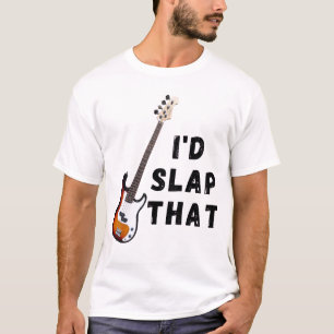 Camiseta Yo le daría una bofetada a la guitarra del bajo