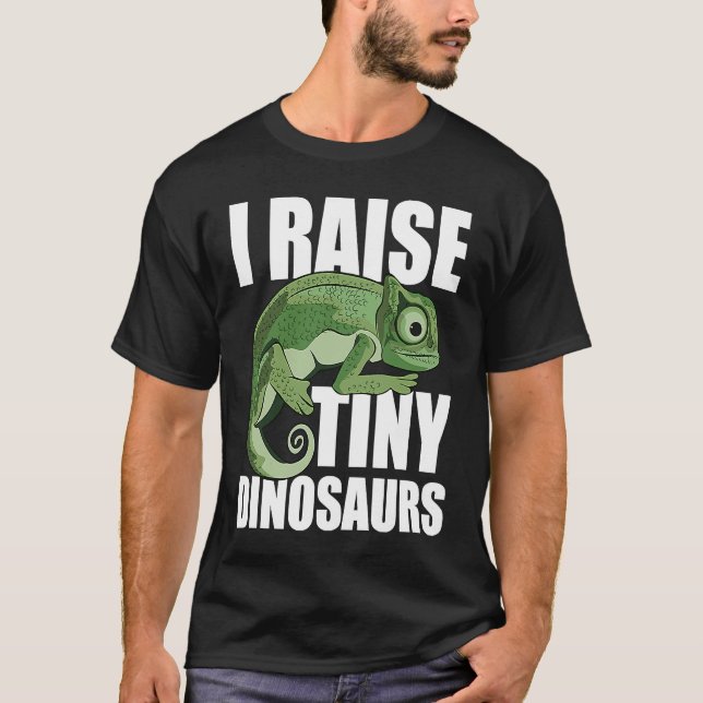 Camiseta Yo levanto pequeños dinosaurios camaleón divertido (Anverso)