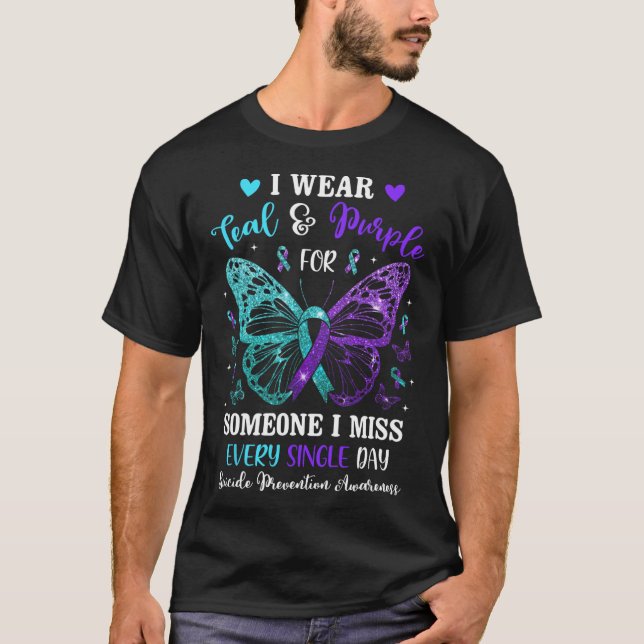 Camiseta Yo Llevo Avisos De Prevención Del Suicidio Verde a (Anverso)