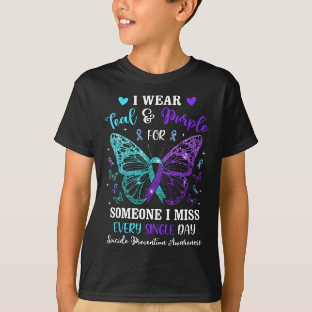 Camiseta Yo Llevo Avisos De Prevención Del Suicidio Verde a (Anverso)