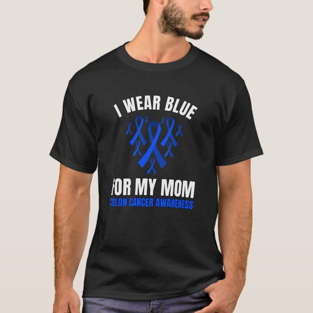 Camiseta Yo Llevo Azul Para Mi Mamá Concienciación Sobre El (Anverso)