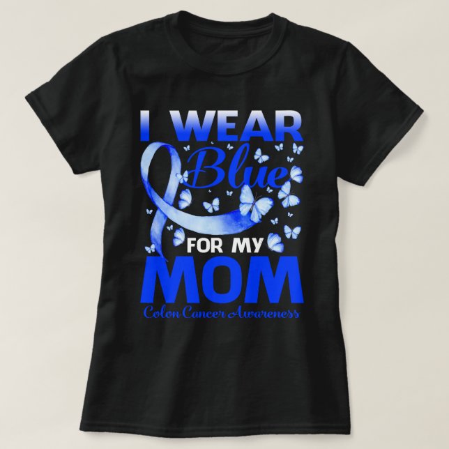 Camiseta Yo Llevo Azul Para Mi Mamá Concienciación Sobre El (Diseño del anverso)