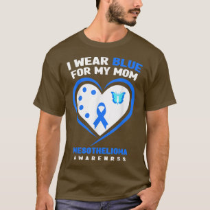 Camiseta Yo Llevo Azul Para Mi Mamá Mesotelioma De Concienc