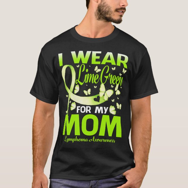 Camiseta Yo Llevo Lime Green Por La Conciencia De Mi Mamá S (Anverso)