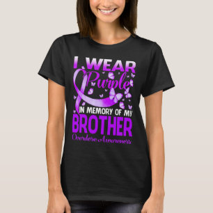 Camiseta Yo Llevo Púrpura En Memoria De Mi Hermano Sobredos