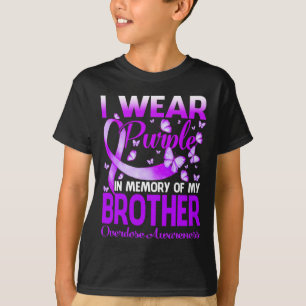 Camiseta Yo Llevo Púrpura En Memoria De Mi Hermano Sobredos