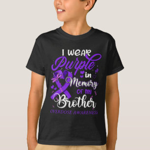 Camiseta Yo Llevo Púrpura En Memoria De Mi Hermano Sobredos