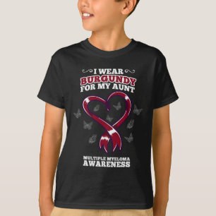 Camiseta Yo llevo Tía De Borgoña Con Múltiples Mielomas Bl