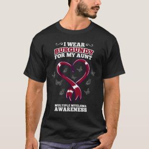 Camiseta Yo llevo Tía De Borgoña Con Múltiples Mielomas Bl