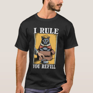Camiseta Yo mando tú rellenas Tazón de comida divertido de