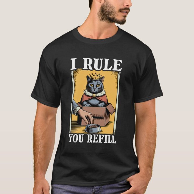 Camiseta Yo mando tú rellenas Tazón de comida divertido de  (Anverso)