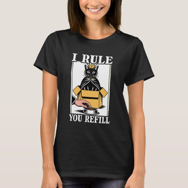 Camiseta Yo mando tú rellenas Tazón de comida divertido de  (Anverso)