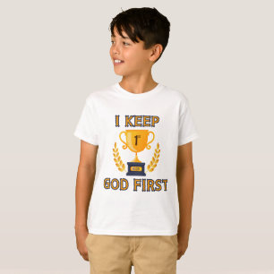 Camiseta Yo mantengo a Dios basado en la primera fe