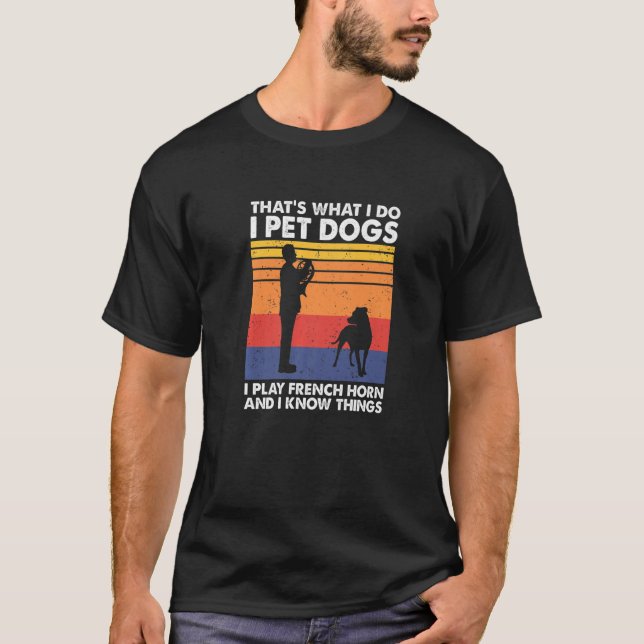Camiseta Yo Mascota perros toco cuerno francés y sé cosas (Anverso)