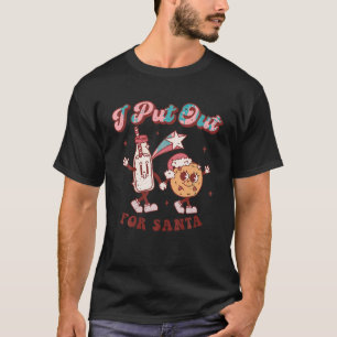 Camiseta Yo Me Dediqué A Santa Claus Retro Cookie Leche Cri