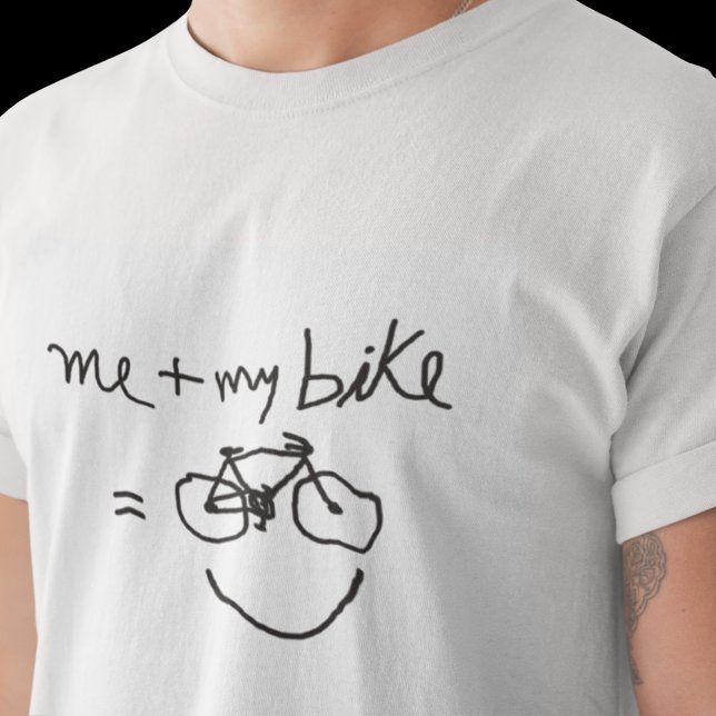 Camiseta Yo + Mi Bicicleta = Felicidad (me and my bike)