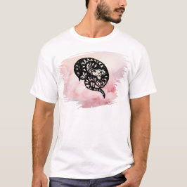 Camiseta Yo mordo serpiente de toro sobre rosa