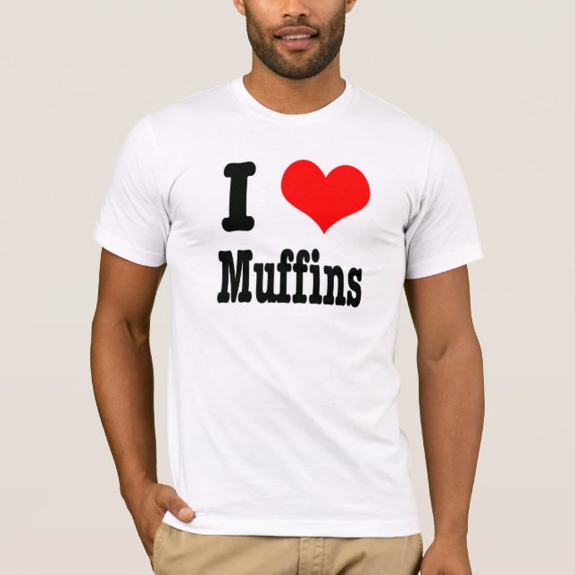 Camiseta Yo muffins del CORAZÓN (AMOR) (Anverso)