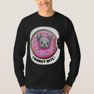 Camiseta Yo no muero Bulldog francés lindo francés donut