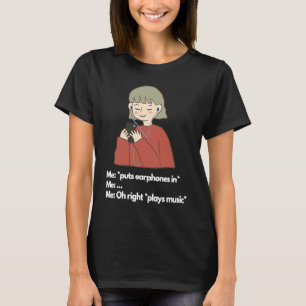 Camiseta Yo pone audífonos en obras musicales