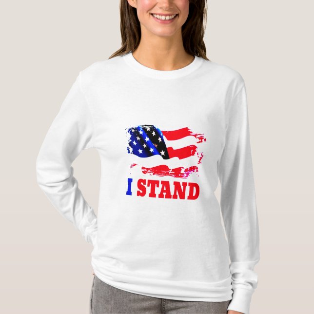 Camiseta YO PONGO Bandera Americana (Anverso)