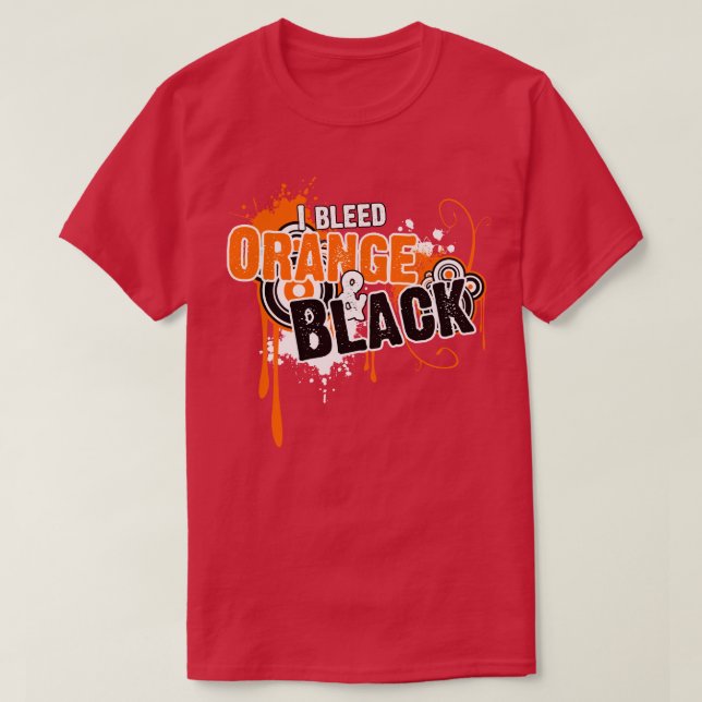 Camiseta Yo sangré Naranja y negro (Diseño del anverso)