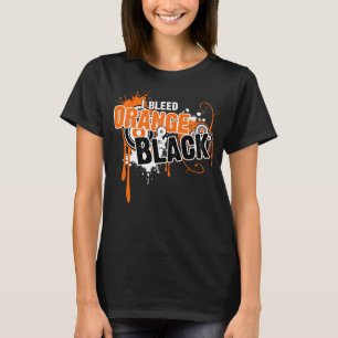 Camiseta Yo Sangro Naranja y Negro