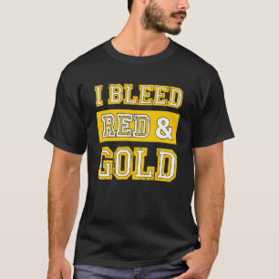Camiseta Yo Sangro Rojo y Dorado Fan del Equipo Deportivo_2