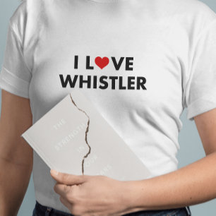 Camiseta Yo silbido de corazón me encanta el texto moderno 
