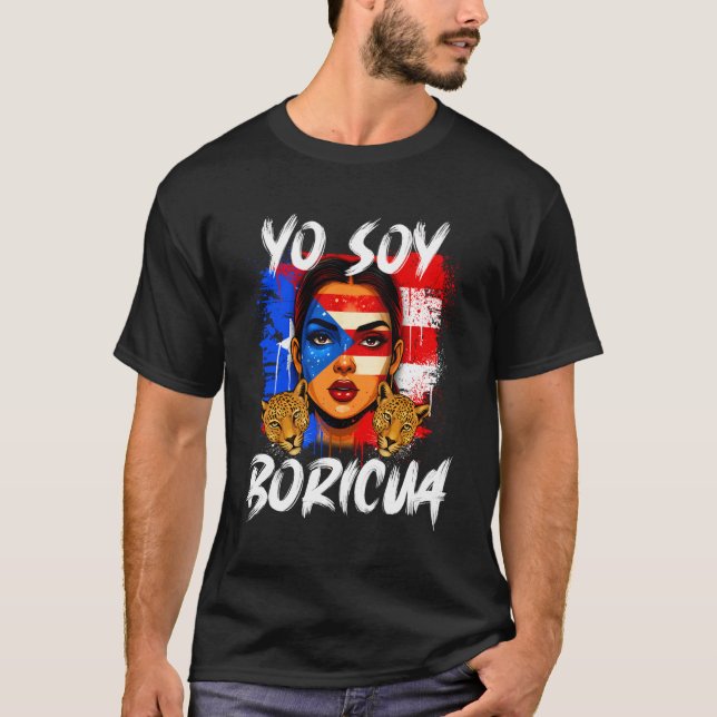 Camiseta Yo Soy Boricua Puerto Rican Flag Puerto Rico Girls (Anverso)