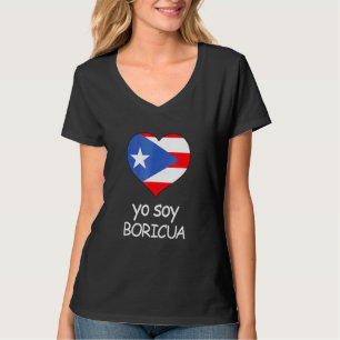 Camiseta Yo Soy Boricua  Soy Puertorriqueño Bandera De Puer
