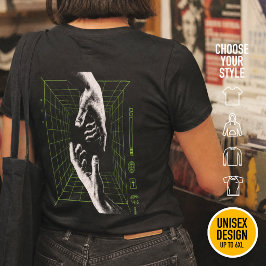 Camiseta Yo soy el Camino Juan 14:6 Grid Cristiano Ciberpun