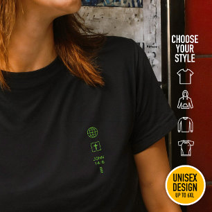 Camiseta Yo soy el Camino Juan 14:6 Grid Cristiano Ciberpun