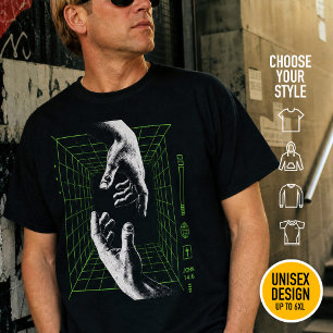 Camiseta Yo soy el Camino Juan 14:6 Red Cristiana Cyberpunk