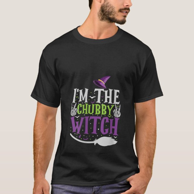 Camiseta Yo soy el costo del grupo coincidente Chubby Witch (Anverso)