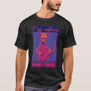Camiseta Yo soy el gato de Schrödinger atardecer negro Esco