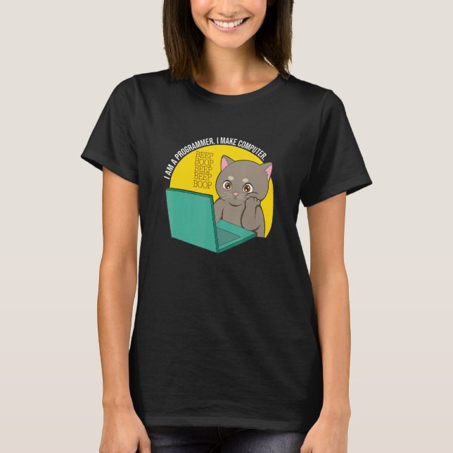 Camiseta Yo Soy El Programador Yo Hago Un Gato De Sonido De (Anverso)