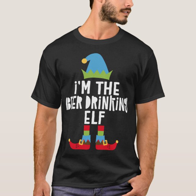 Camiseta Yo soy la cerveza que bebe elfo Navidades Costu (Anverso)