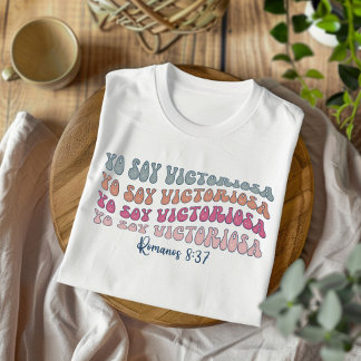 Camiseta Yo Soy Victoriosa Distressed Cristiano Español